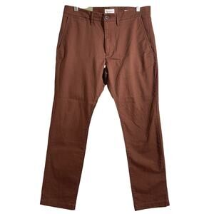 Goodfellow and Co Men's Every Wear Slim Fit Chino Pants Pecan Pie BROWN 33 x 30